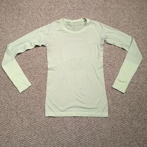 Lululemon Swiftly Tech Long Sleeve Shirt Womens 4 Yellow Green Athletic Yoga